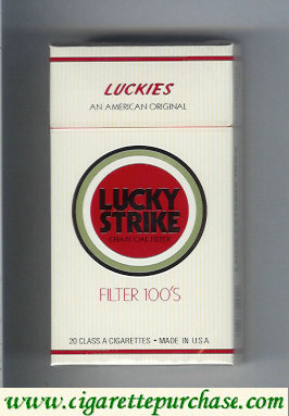 Lucky Strike Luckies An American Original Filters 100s cigarettes hard box